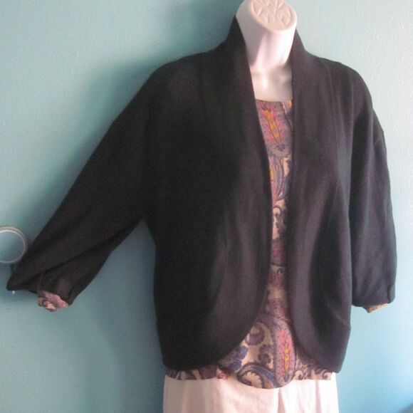 LOFT Sweaters - Ann Taylor Loft Navy Blue Shrug Sweater Womens Size S Open Front Cardigan 40" B